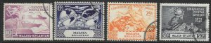 MALAYA KELANTAN SG57/60 1949 U.P.U. SET USED 