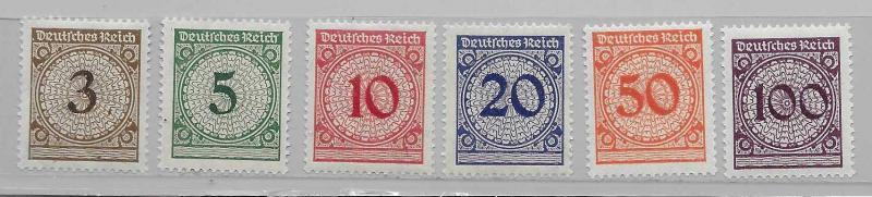 Germany 323-28 Numeral set MH