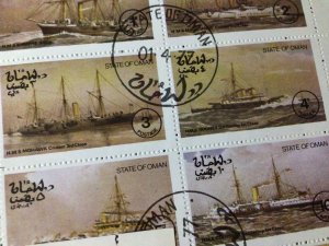 State of Oman ships stamps sheets Ref 58075 