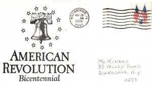 AMERICAN REVOLUTION BICENTENNIAL CACHET COVER CANCEL WILLIAMSBURG VA 1974