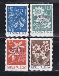 Argentina B31-B34 Set MNH Flowers (C)