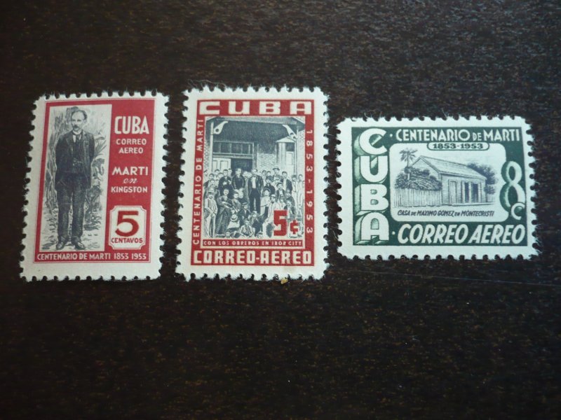 Stamps - Cuba - Scott# C79-C86,C88-C89 - Mint Hinged Partial Airmail Set of 10