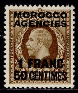 MOROCCO AGENCIES GV SG224, 1f 50 on 1s bistre-brown, M MINT.