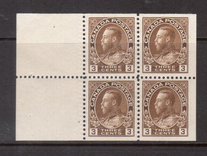 Canada #108a XF Mint Booklet Pane