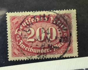 Germany 1922 Scott 200 used - 200m, Numeral