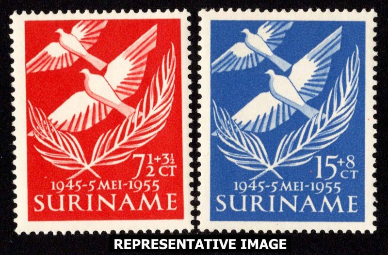 Surinam Scott B62-B63 Mint never hinged.