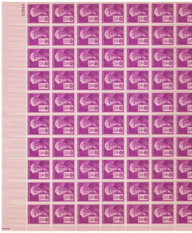 #945 – 1947 3c Thomas A. Edison – MNH OG Sheet