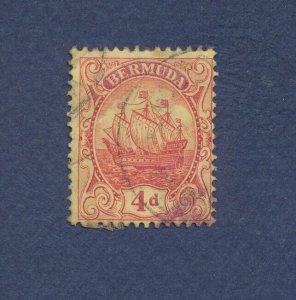 BERMUDA - Scott 46 - used -  4d - ship - 1919