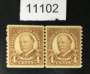 US STAMPS # 687 COIL LINE PAIR MINT OG NH LOT #11102