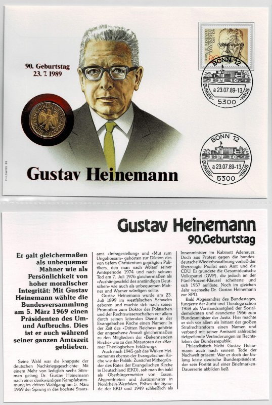 Germany 1989-92, German presidents , coin covers