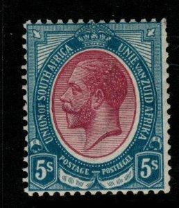 SOUTH AFRICA SG15a 1913 5/ REDDISH-PURPLE & LIGHT BLUE MTD MINT