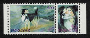 Faroe Is. Sheepdogs 2v pair 1994 MNH SC#267a SG#258-259