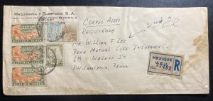 1948 Mexico City Mexico Airmail Commercial Cover To Philadelphia pa USA