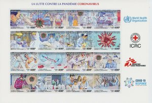 Central African Rep 2021 MNH Medical Stamps Fight Against Corona 16v M/S
