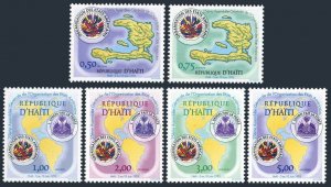 Haiti 859-864,MNH.Michel 1529-1534. General Assembly of the OAS,1995.Maps.