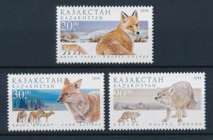 [41249] Kazakhstan 1999 Wild Animals Mammals Wolf Fox MNH