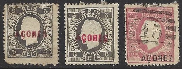 Azores Scott#7 21 22 22 small thin CV $100