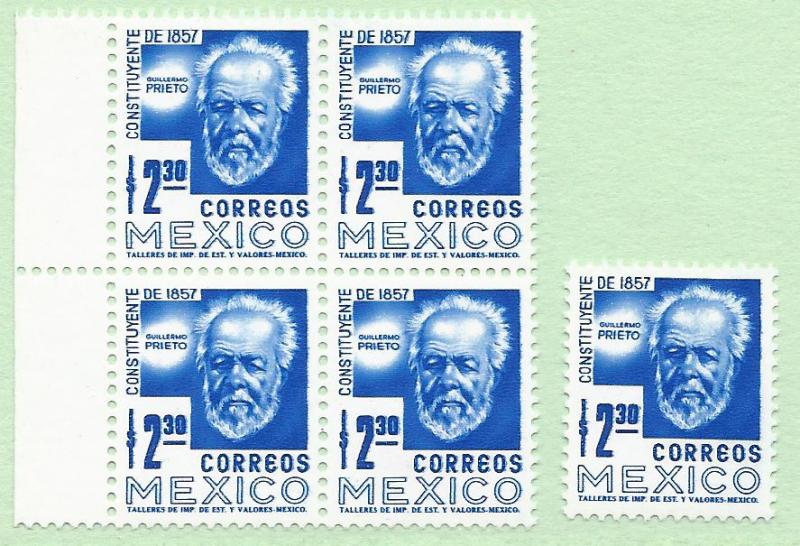 Mexico #1075, MNH, Blk/4 + 1