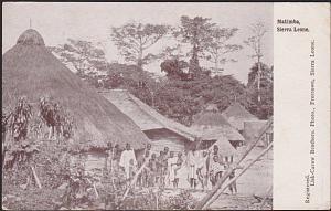 SIERRA LEONE 1922 GV 1½d on postcard (view of Matimba) used to UK...........7612