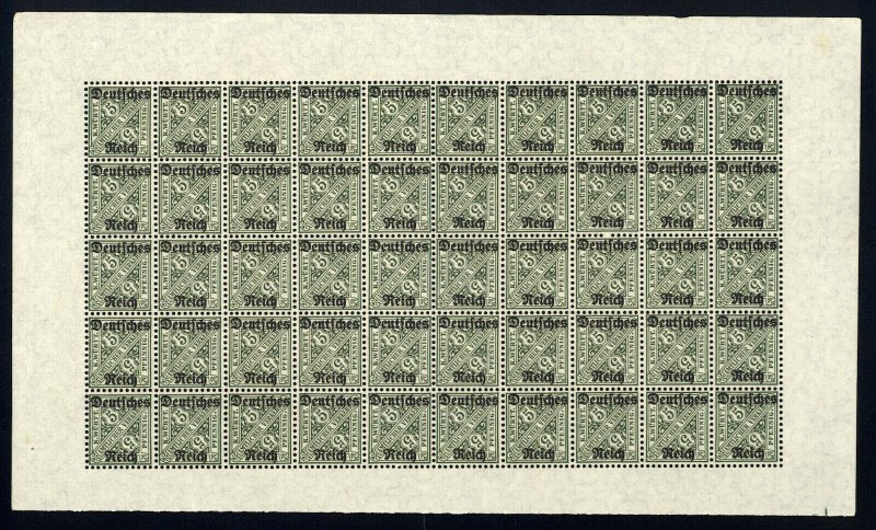 w57 Wurttemberg Scott #O176 5pf green Mint OG NH full pane of 50 Scarce