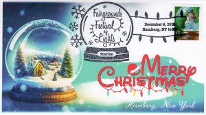 23-259, 2023, Christmas, Event Cover, Pictorial Postmark,  Hamburg NY, Snow Glob