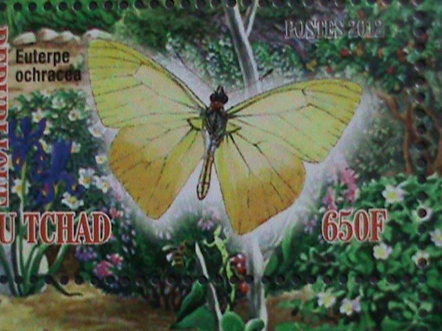 CHAD STAMP-2012 COLORFUL BEAUTIFUL LOVELY BUTTERFLY MNH MINI SHEET- VERY FINE