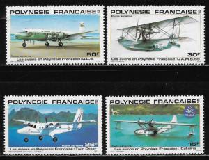 FRENCH POLYNESIA SC# C180-83  PVA GUM  VF/MNH  1980