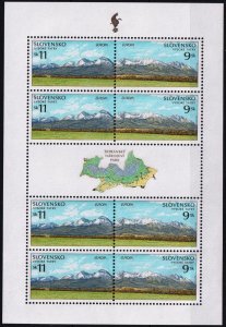 Slovakia 1999 Europa CEPT Nature National Parks Mi.337 /8 sheet MNH