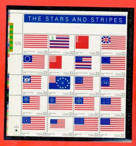 3403 Stars & Strips  SHEET (MOUNTED)  34¢  FACE  $3.40   MNH  1999