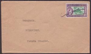 GILBERT & ELLICE IS 1950s local cover to Bikenibeu with Manuscript cancel