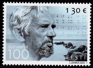 ESTONIA 2024-01 ART MUSIC: Ulo Vinter - 100, Composer, MNH