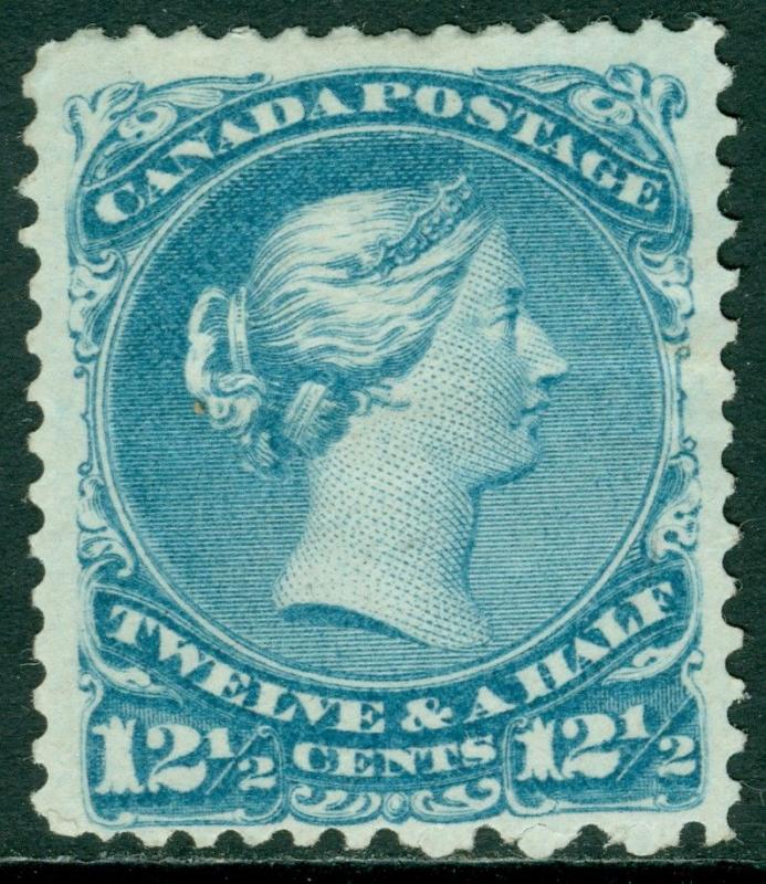 EDW1949SELL : CANADA 1868 Sc #28 Milky Blue Mint. Very Fresh Vincent Graves Cert