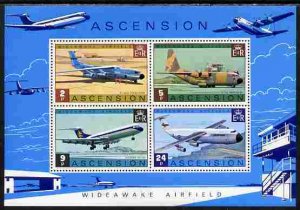 ASCENSION IS. - 1975 - Wideawake Airfield - Perf Min Sheet - MNH