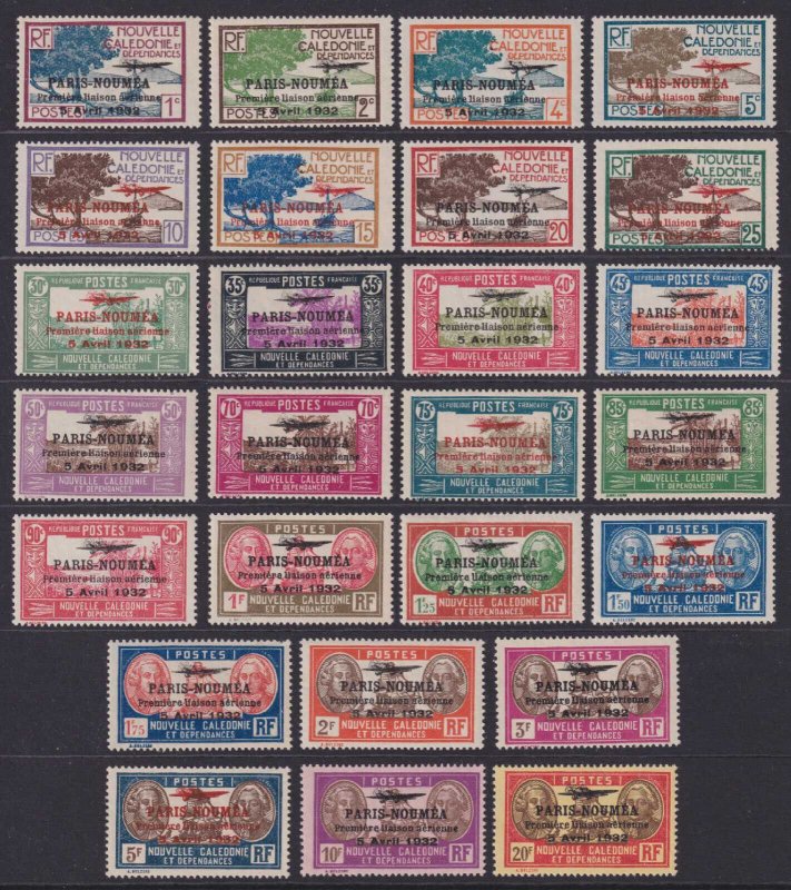 NEW CALEDONIA 182 - 207  MINT LIGHTLY HINGED OG * SET VERY FINE! - P193