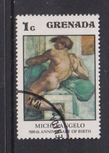 Grenada  #677 cancelled  1975  Michelangelo 1c