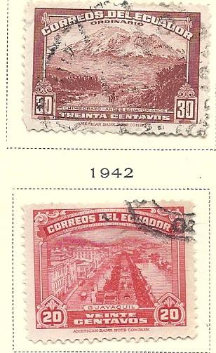 Ecuador  #407 & 408  (U)  CV $0.50