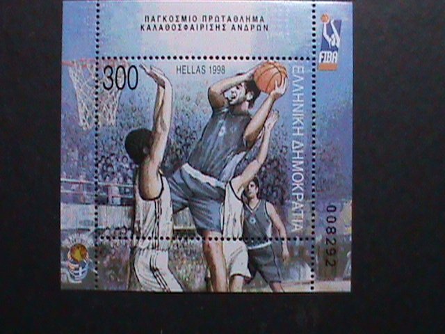 GREECE- 1998 SC# 1905 FIBA WORLD BASKET BALL CHAMPIONSHIPS-GREECE MNH S/S VF
