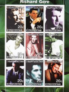 Kyrgyzstan 2000  RICHARD GERE American Actor Sheetlet (9) MNH VF