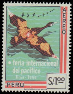 Peru #C165, Complete Set, 1960, Birds, Never Hinged