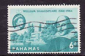 Bahamas-Sc#201- id7-used set Omnibus -Shakespeare-1964-