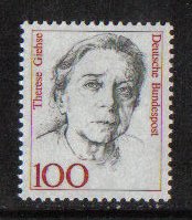 Germany  #1484  MNH  1988   Famous German Women 100pf  Giehse