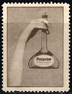 1908 German Poster Stamp Pixavon Shampoo Hair Wash Tar Soap