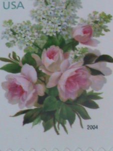 ​UNITED STATES-2004-SC#3836a -LOVELY WHITE-LILACS-& PINK ROSES MNH BOOKLET VF