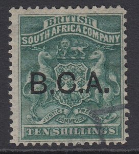 SG 13 British Central Africa 1891. 10/- deep green. Very fine used CAT £225