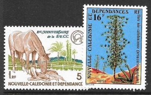 NEW CALEDONIA Sc 433-34 NH ISSUE OF 1977 - HORSES