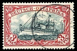German Colonies, German East Africa #21 (Mi. 21b) Cat€230, 1900 3r carmine ...