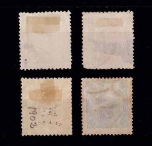 x ZAMBEZIA USED 1903 Surcharged Nice Lot Sc#36-9 Mf#29-32 YT#29-32=Mi# SG#35-8