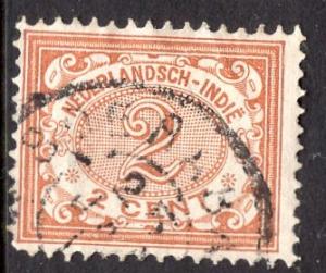 Netherlands Indies #40  1902  used  numbers  2 ct