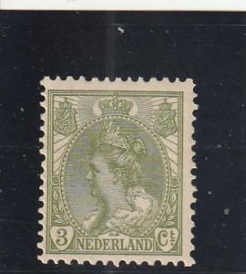 Netherlands  Scott#  62  MH