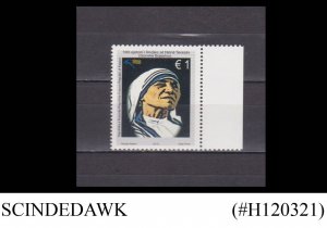 SERBIA KOSOVO - 2010 MOTHER TERESA NOBEL PEACE PRIZE WINNER  - 1V - MINT NH